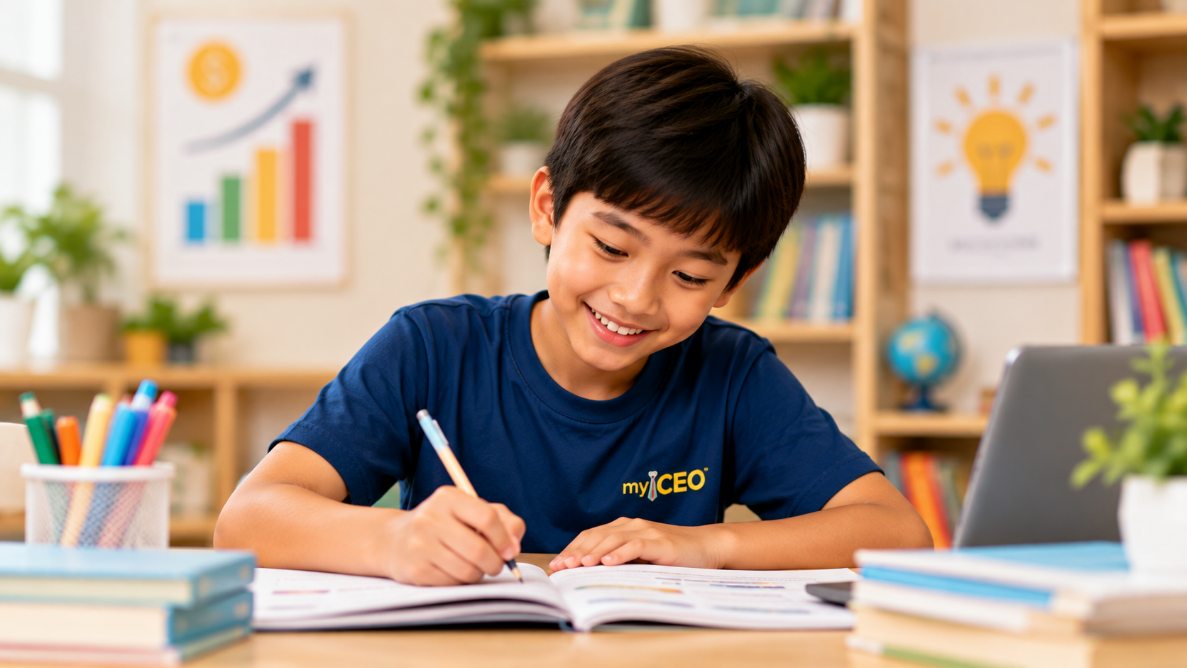 Child working on a learning activity