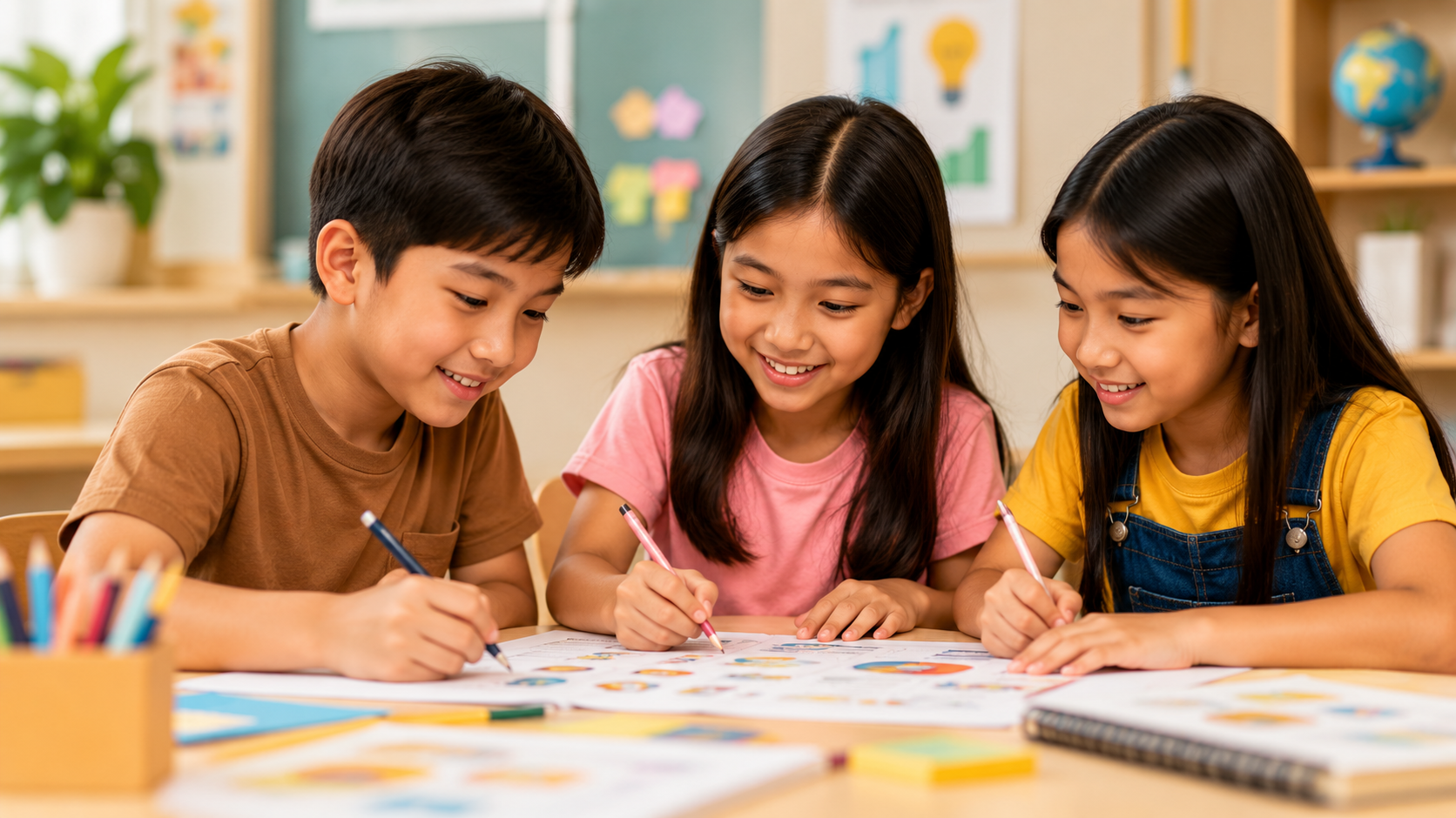 Children taking part in a weekly learning activity